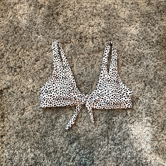 SHEIN Other - SHEIN DALMATIAN PRINT TIED SWIM TOP